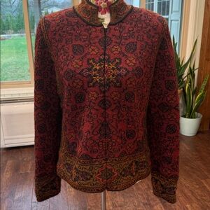 Peruvian Connection 100% Alpaca, Full zip cardigan, Medium